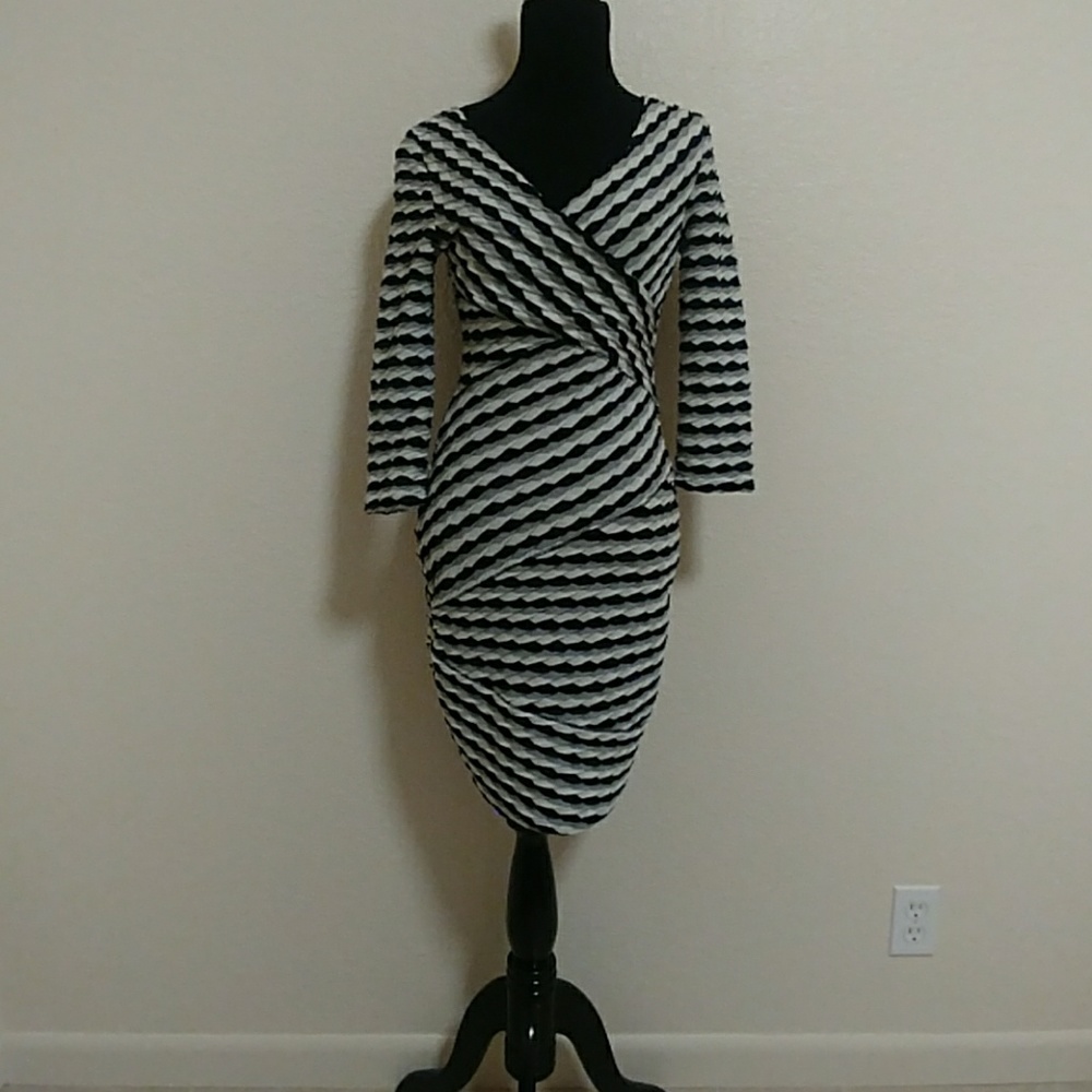 Venus Surplice Print Dress